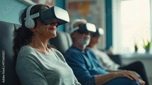 Virtual reality in therapy, where patients engage in immersive environments to help treat mental health conditions or physical rehabilitation.