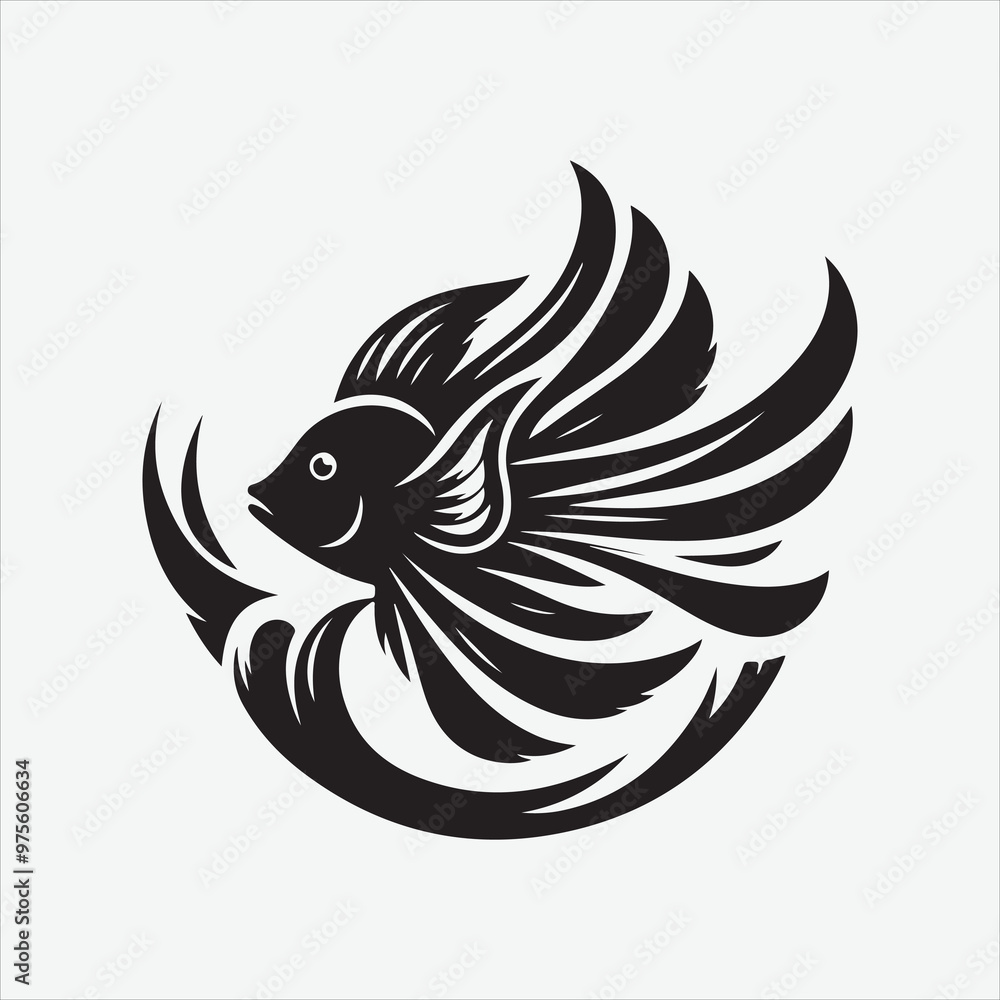 Obraz premium Angelfish vector design white illustrator