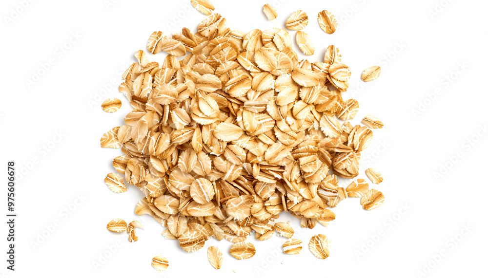 oat flakes isolated on white background. Top view oat flakes isolated on white background. Top view