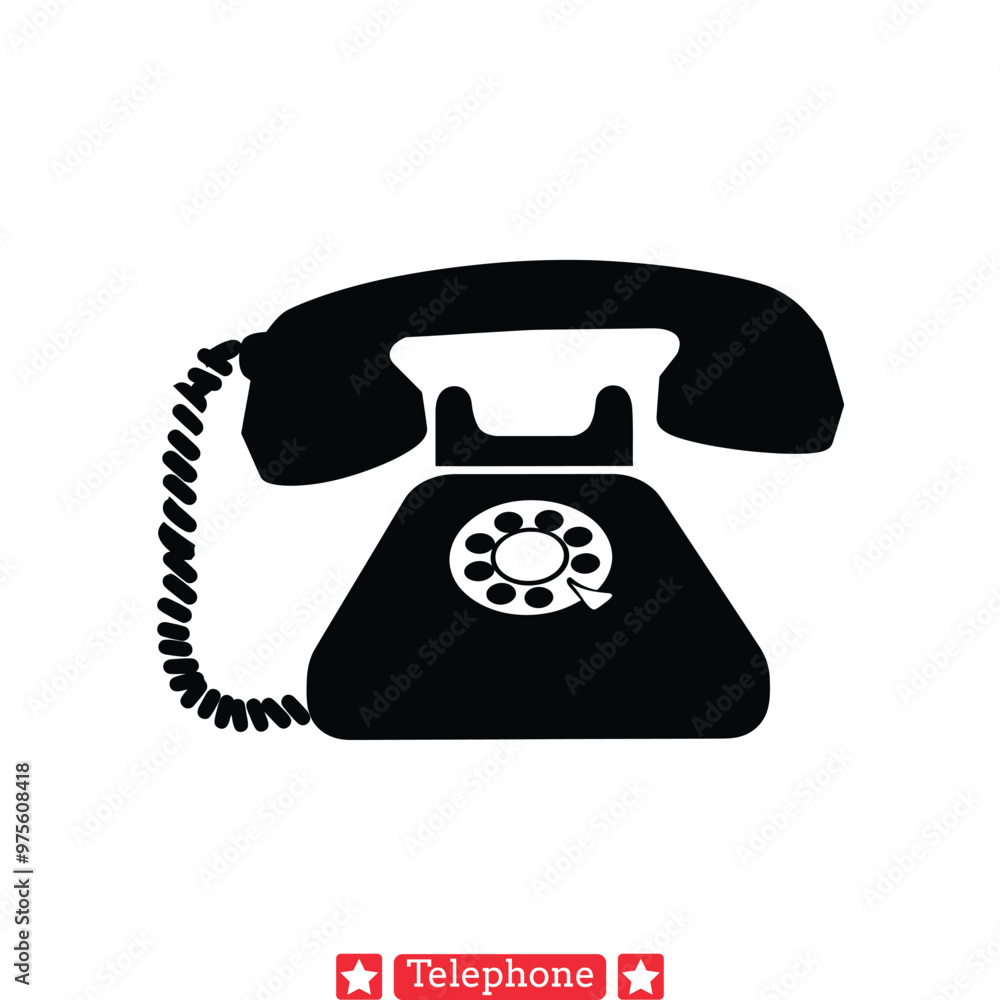 Antique Phone Vector Icons Retro Communication Silhouettes for Creative Projects Antique Phone Vector Icons Retro Communication Silhouettes for Creative Projects