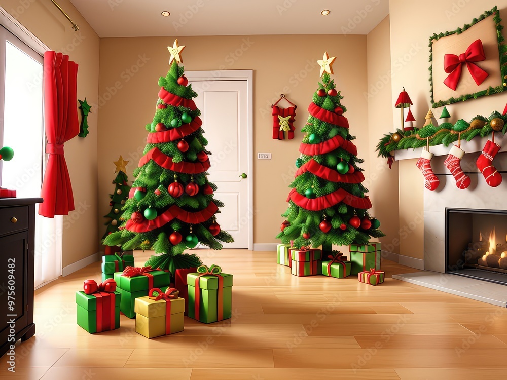 christmas tree with presents christmas tree with presents