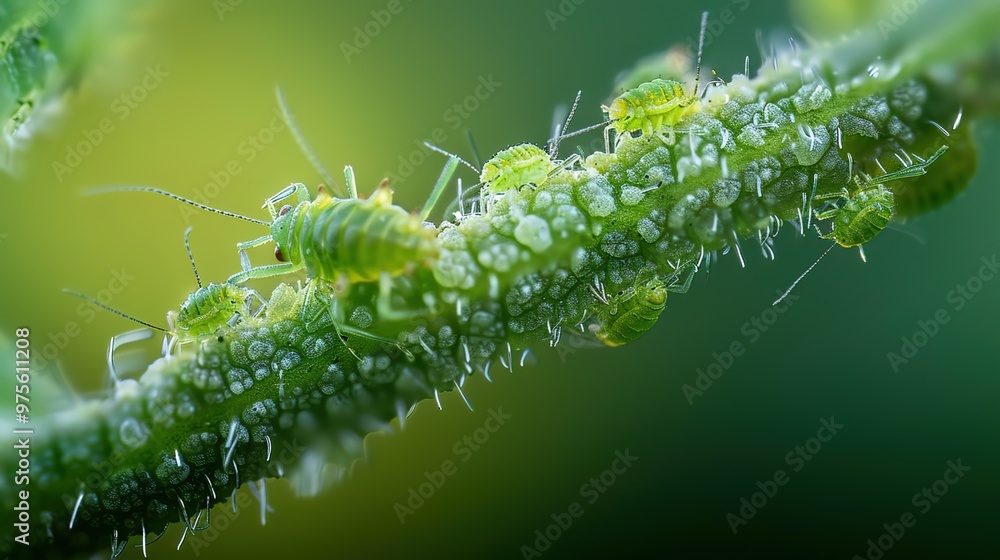 Naklejka premium aphids close up wallpaper