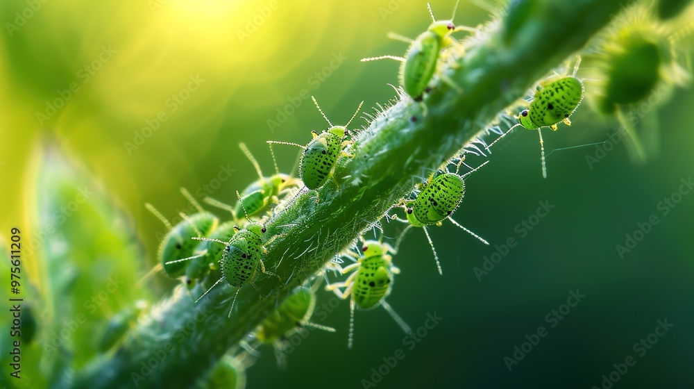 Fototapeta premium aphids close up wallpaper