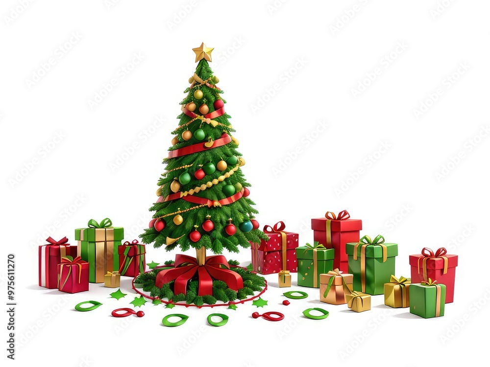 christmas tree with gifts christmas tree with gifts