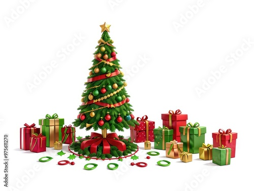 christmas tree with gifts