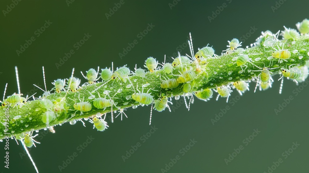 Naklejka premium aphids close up wallpaper