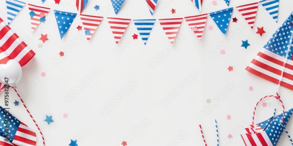 Obraz premium Labor Day banner with a clean layout, offering ample space for custom text and a festive theme