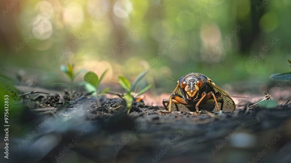 Obraz premium cicada close up wallpaper
