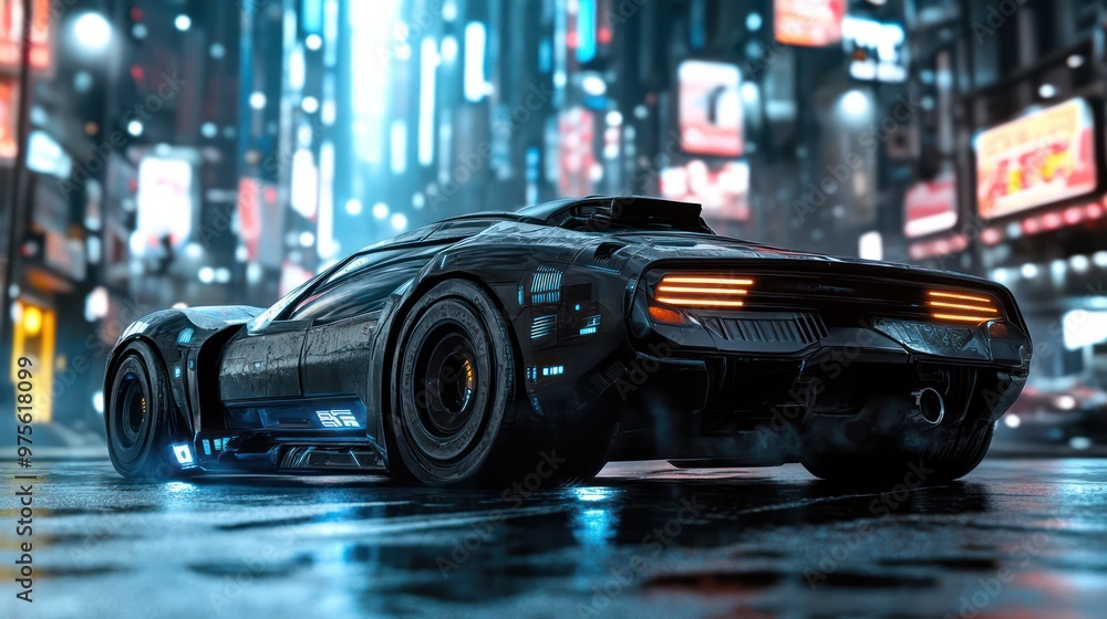 A car from a science fiction movie, featuring futuristic designs and advanced technology, as seen in a cinematic sci-fi world. A car from a science fiction movie, featuring futuristic designs and advanced technology, as seen in a cinematic sci-fi world.
