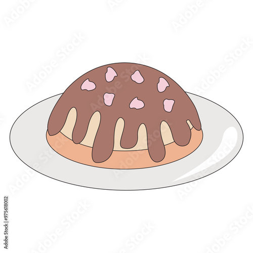 pancakes with toppings. pancake vector illustration