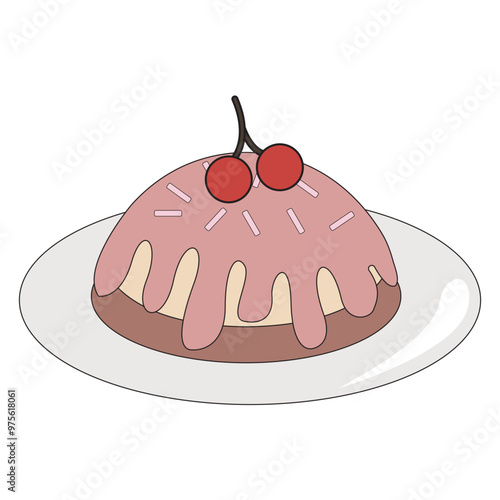 pancakes with toppings. pancake vector illustration