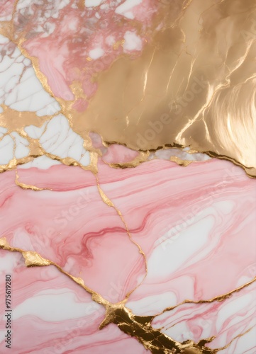 The Art of Golden Pink Marble