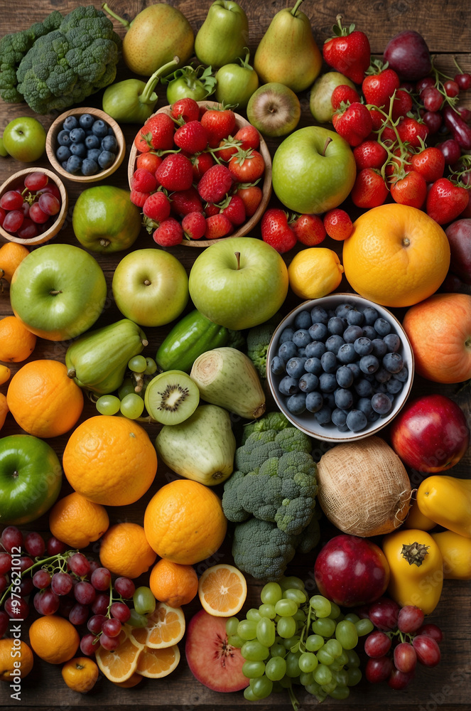 selection of fruits and vegetables selection of fruits and vegetables