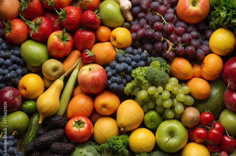 selection of fruits and vegetables selection of fruits and vegetables