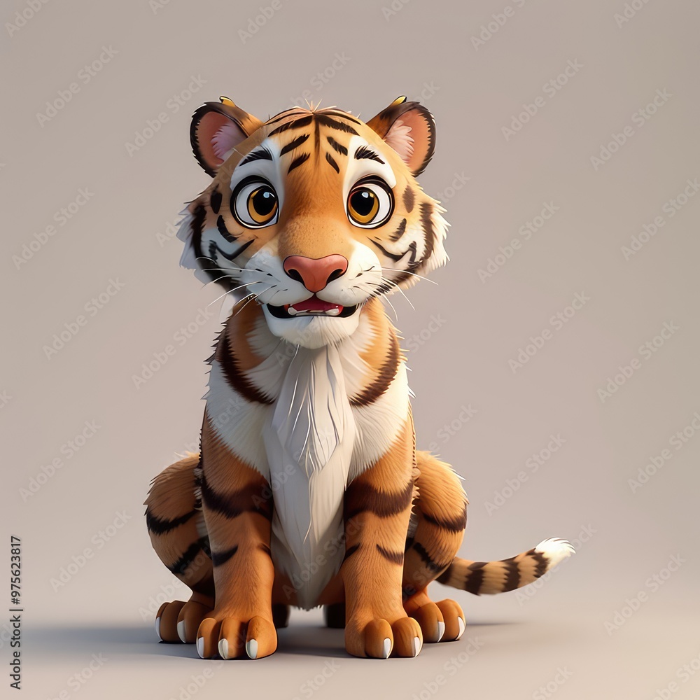 tiger cartoon with a smile tiger cartoon with a smile