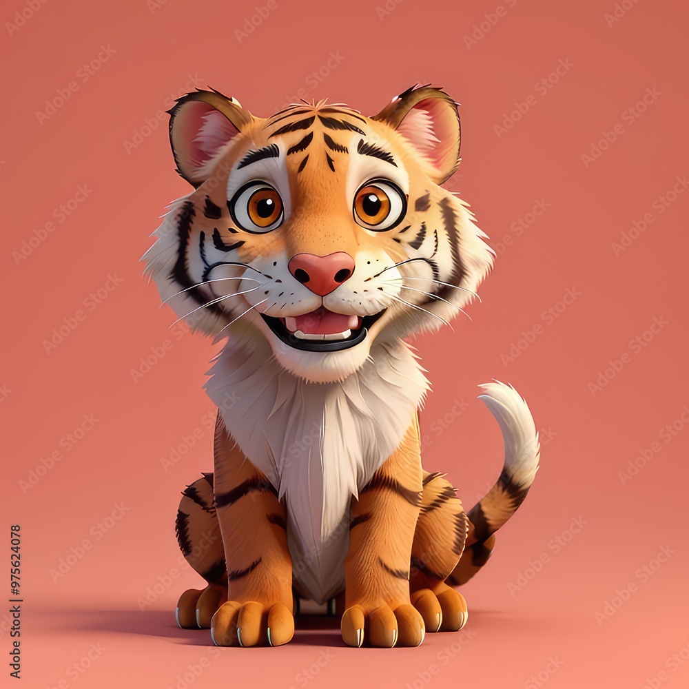 tiger cartoon with a smile tiger cartoon with a smile