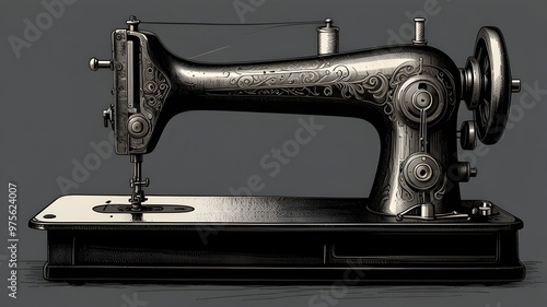 sewing machine with needle