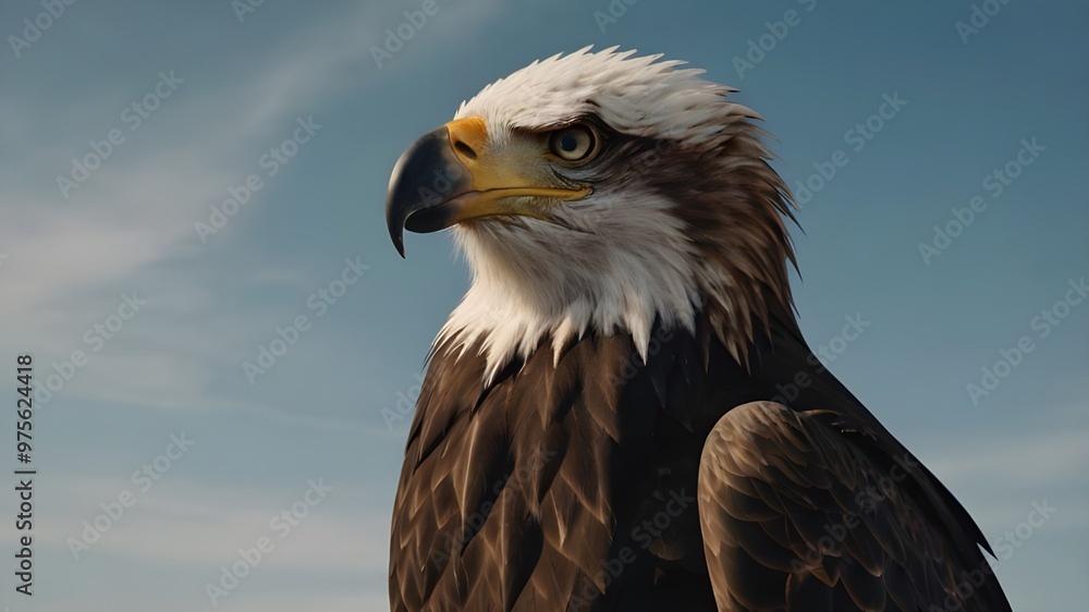 Fototapeta premium Close up portrait of a bald eagle