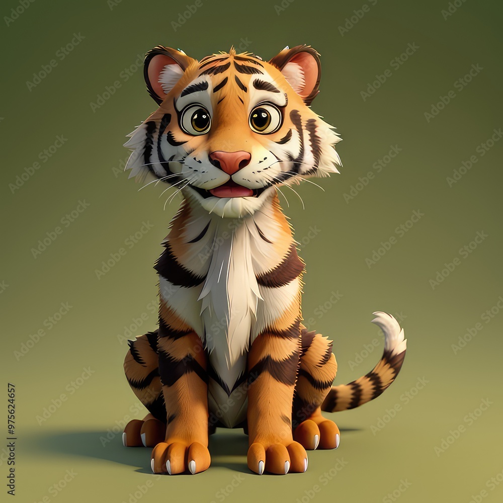 tiger cartoon with a smile tiger cartoon with a smile