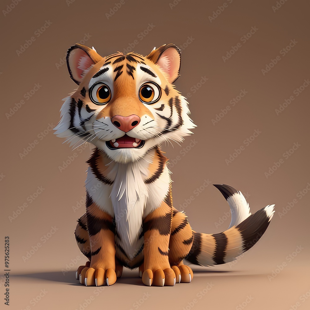 tiger cartoon with a smile tiger cartoon with a smile