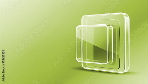 Obraz na płótnie elegant aesthetic design, template with copy space area, colourful glass isolated on clean background, blank advertising display w salonie