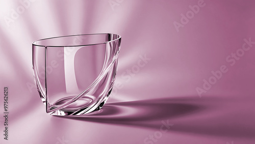 Obraz na płótnie elegant aesthetic design, template with copy space area, colourful glass isolated on clean background, blank advertising display w salonie
