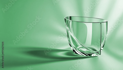 Obraz na płótnie elegant aesthetic design, template with copy space area, colourful glass isolated on clean background, blank advertising display w salonie