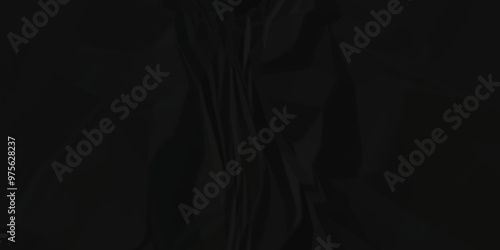 Black crumpled paper texture. Black wrinkled paper texture. Black crumpled and top view textures can be used for background of text or any contents.