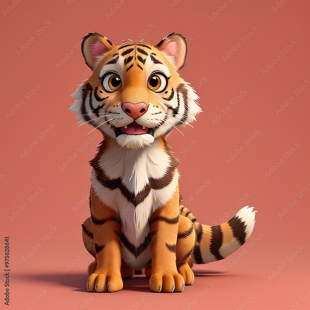 tiger cartoon with a smile tiger cartoon with a smile