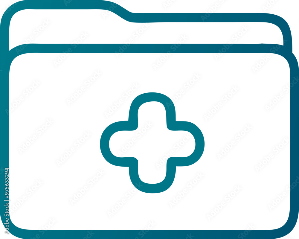 Obraz premium patient medical data set, icon outline gradient