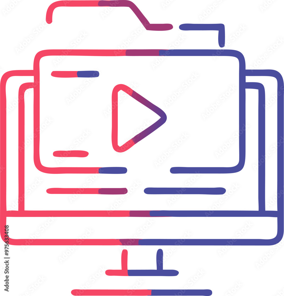 video class, icon outline gradient video class, icon outline gradient