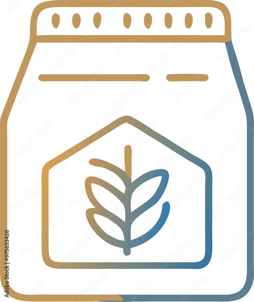 icon in the form of creamdry mixtures, icon outline gradient icon in the form of creamdry mixtures, icon outline gradient