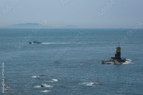 知多半島の先端にある羽豆岬から見る渥美半島