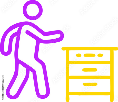 office fugitive, icon outline gradient