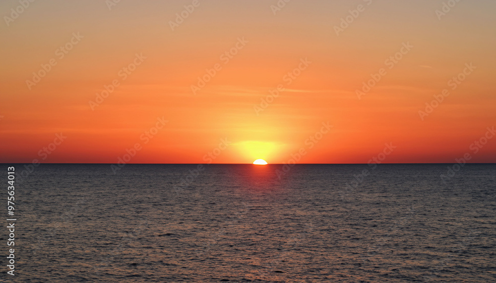 Obraz premium sunset on the beach in the caribbean sea