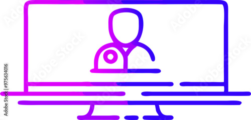 telemedicine, icon outline gradient