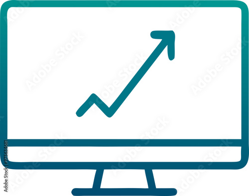 monitoring, fixing errors, icon outline gradient