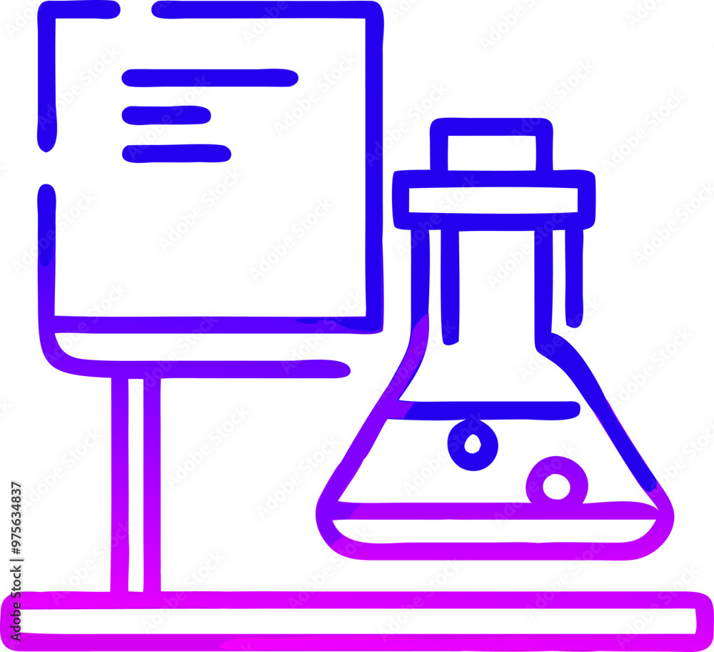 science mathematics, icon outline gradient science mathematics, icon outline gradient