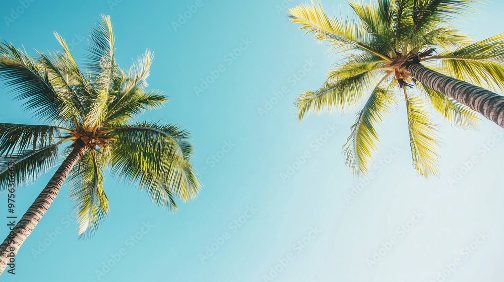 Palm Trees with a Clear Sky, Palm Trees with a Clear Sky,