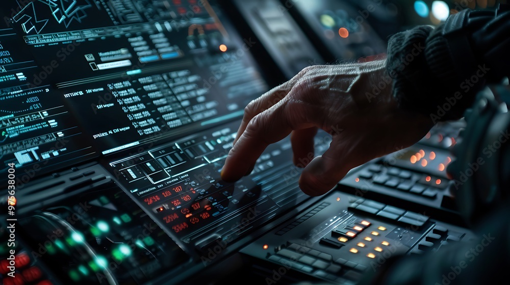 Close-up of a programmer's fingers swiftly tapping commands into a dark-themed terminal window showcasing the essence of coding and technology in a modern workspace environment Close-up of a programmer's fingers swiftly tapping commands into a dark-themed terminal window showcasing the essence of coding and technology in a modern workspace environment