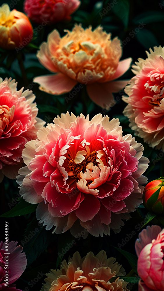 Beautiful Pink Peonies in Full Bloom – Vibrant Floral Close-Up, Garden Aesthetic, Delicate Petals, Lush Foliage, Nature Photography, Spring Blossom, Exquisite Peony Flowers Beautiful Pink Peonies in Full Bloom – Vibrant Floral Close-Up, Garden Aesthetic, Delicate Petals, Lush Foliage, Nature Photography, Spring Blossom, Exquisite Peony Flowers