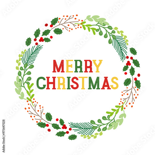 クリスマスリースのイラスト