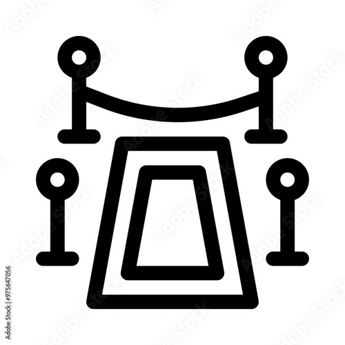 Red Carpet line icon