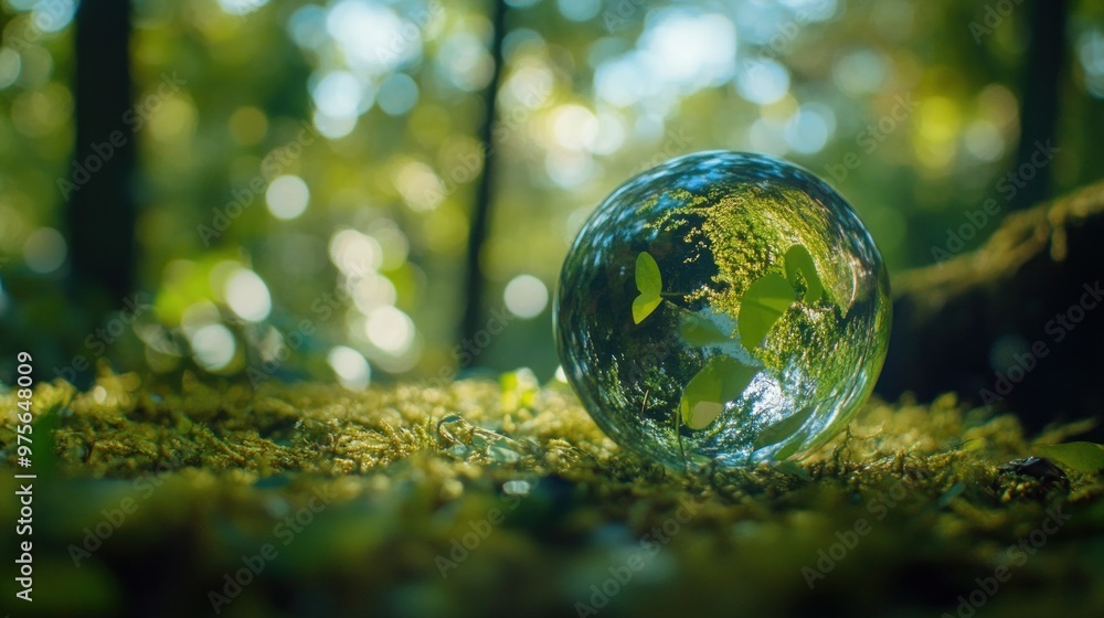 Crystal Ball Reflecting Nature Crystal Ball Reflecting Nature