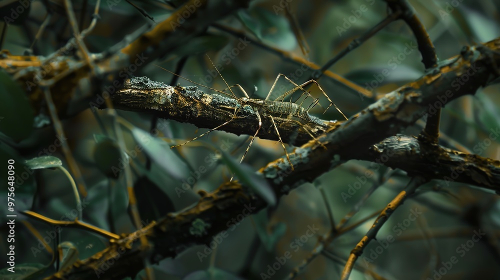 Fototapeta premium stick insect closeup wallpaper
