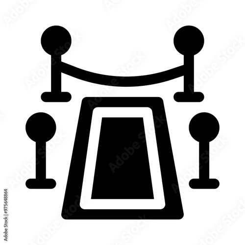 Red Carpet glyph icon