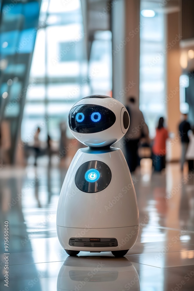 Robot engaging with humans in a real-world setting, such as an office or home environment, assisting with daily tasks or interacting with people in a friendly and practical manner Robot engaging with humans in a real-world setting, such as an office or home environment, assisting with daily tasks or interacting with people in a friendly and practical manner