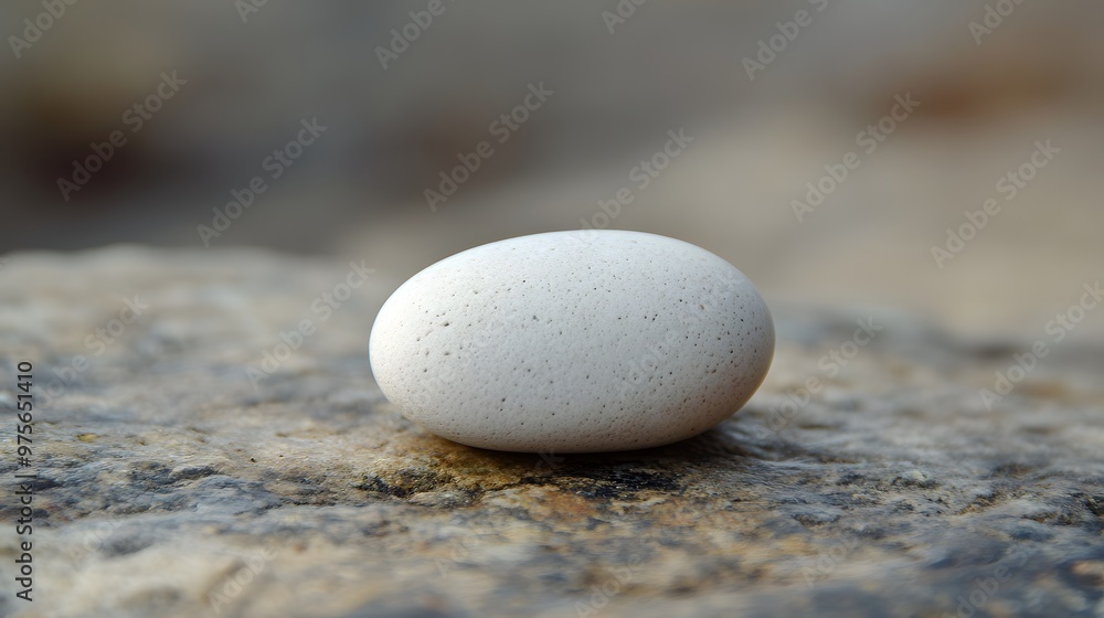 29. A smooth white pebble in the center of the frame 29. A smooth white pebble in the center of the frame