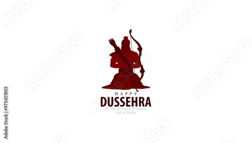 innovative vector illustration of Happy Dussehra festival of India.