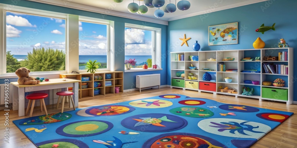 Bright and Playful Child's Room with Vibrant Colors, Toys, and Learning Spaces Bright and Playful Child's Room with Vibrant Colors, Toys, and Learning Spaces